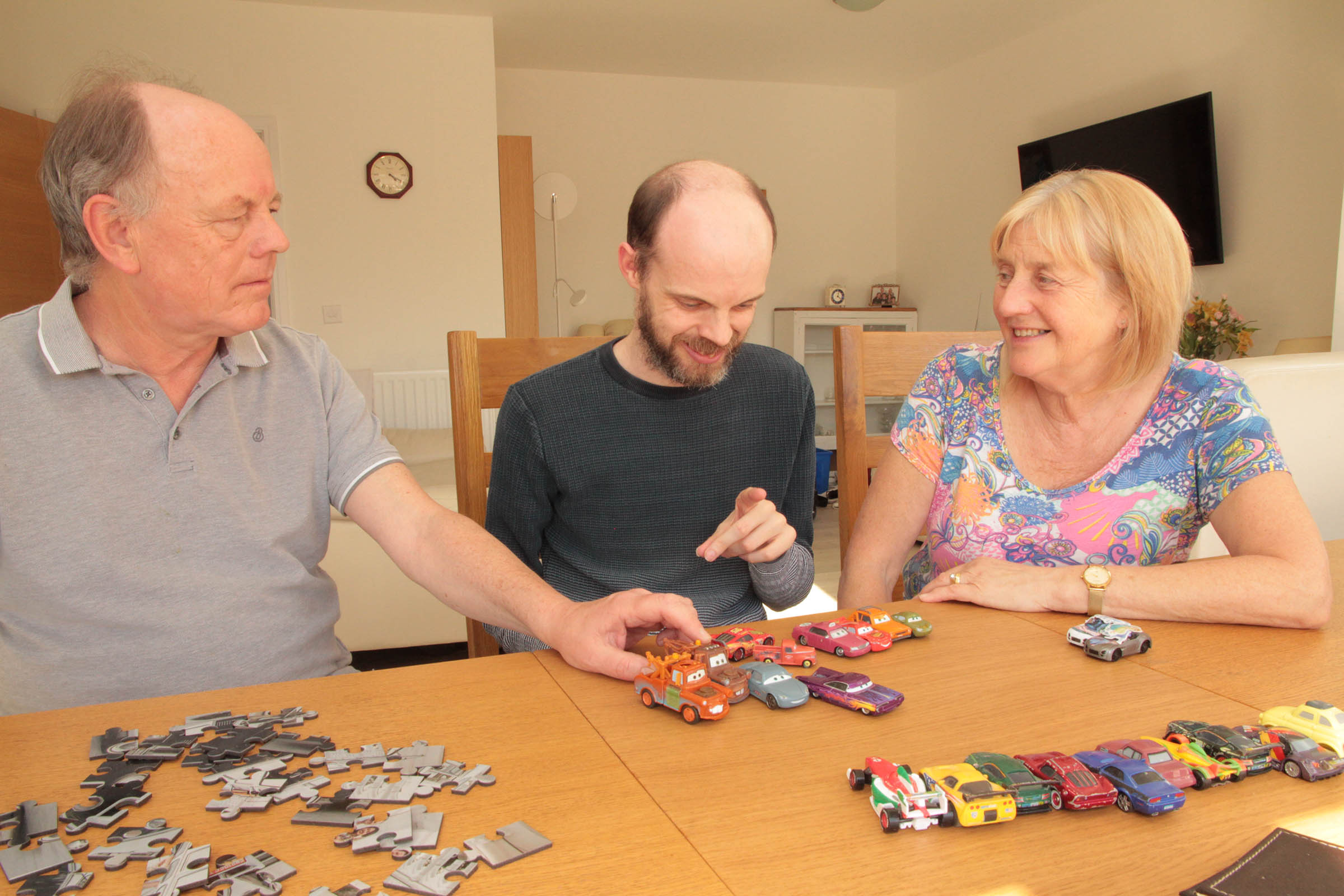 Short breaks carers, Martin and Liz, with their son Stephen.