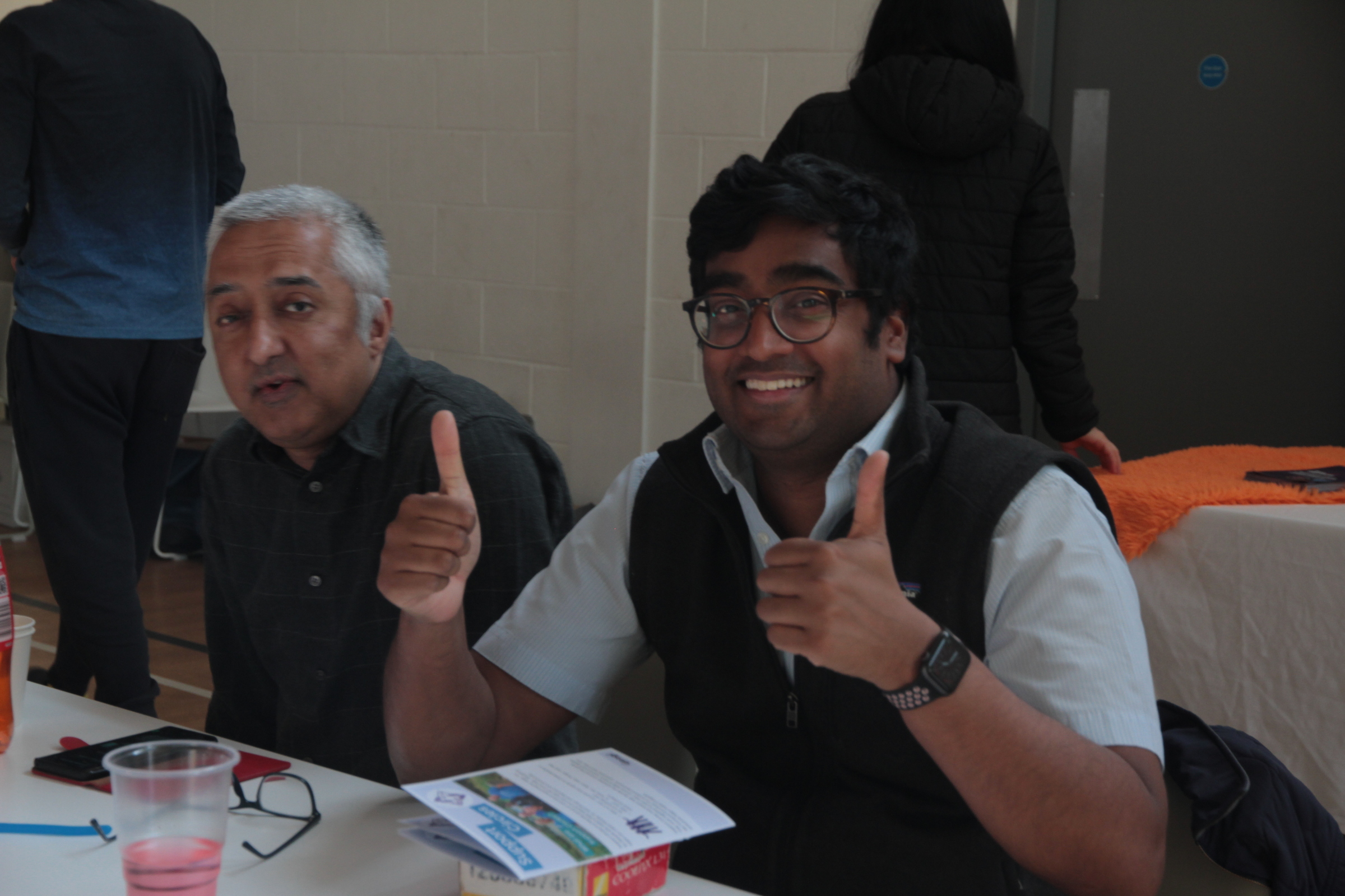 Raj giving us thumbs up.