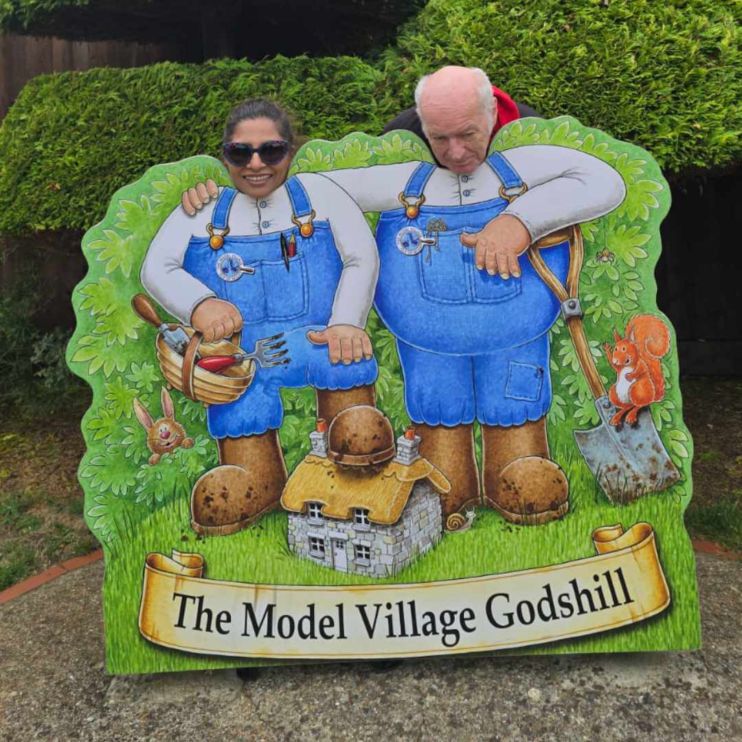 A picture of Alan having fun in Godshill, Isle of Wight
