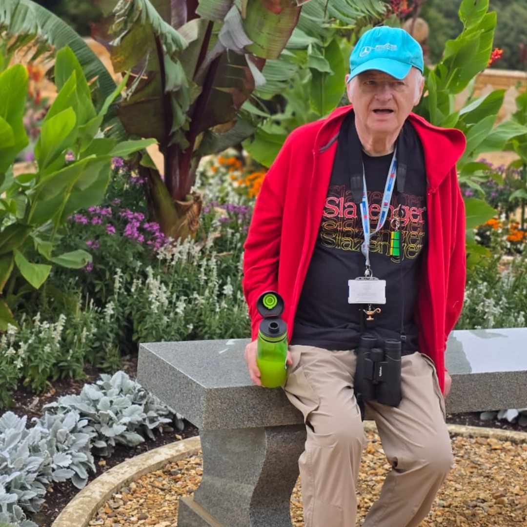 A picture of Alan in the gardens of Osborne, Isle of Wight