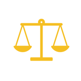 Yellow weighing scales.